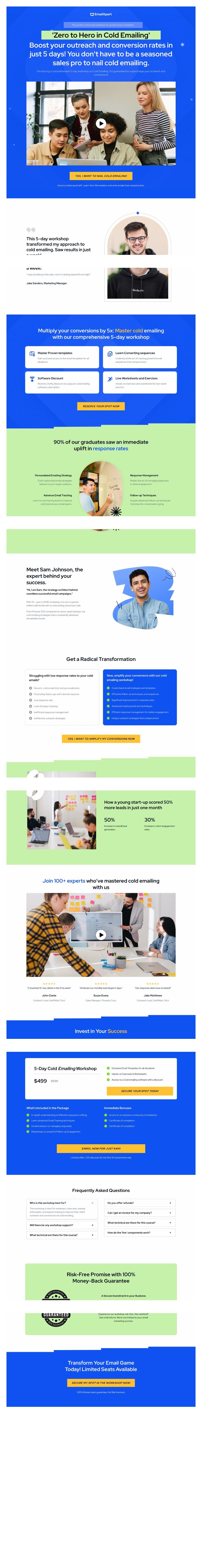 Cold Email Mastery template preview